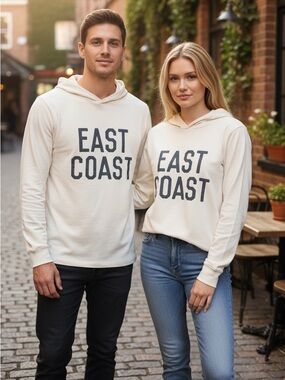 East Coast Cream Hoodie Unisex XL Cuffed Long Sleeve
NWOT